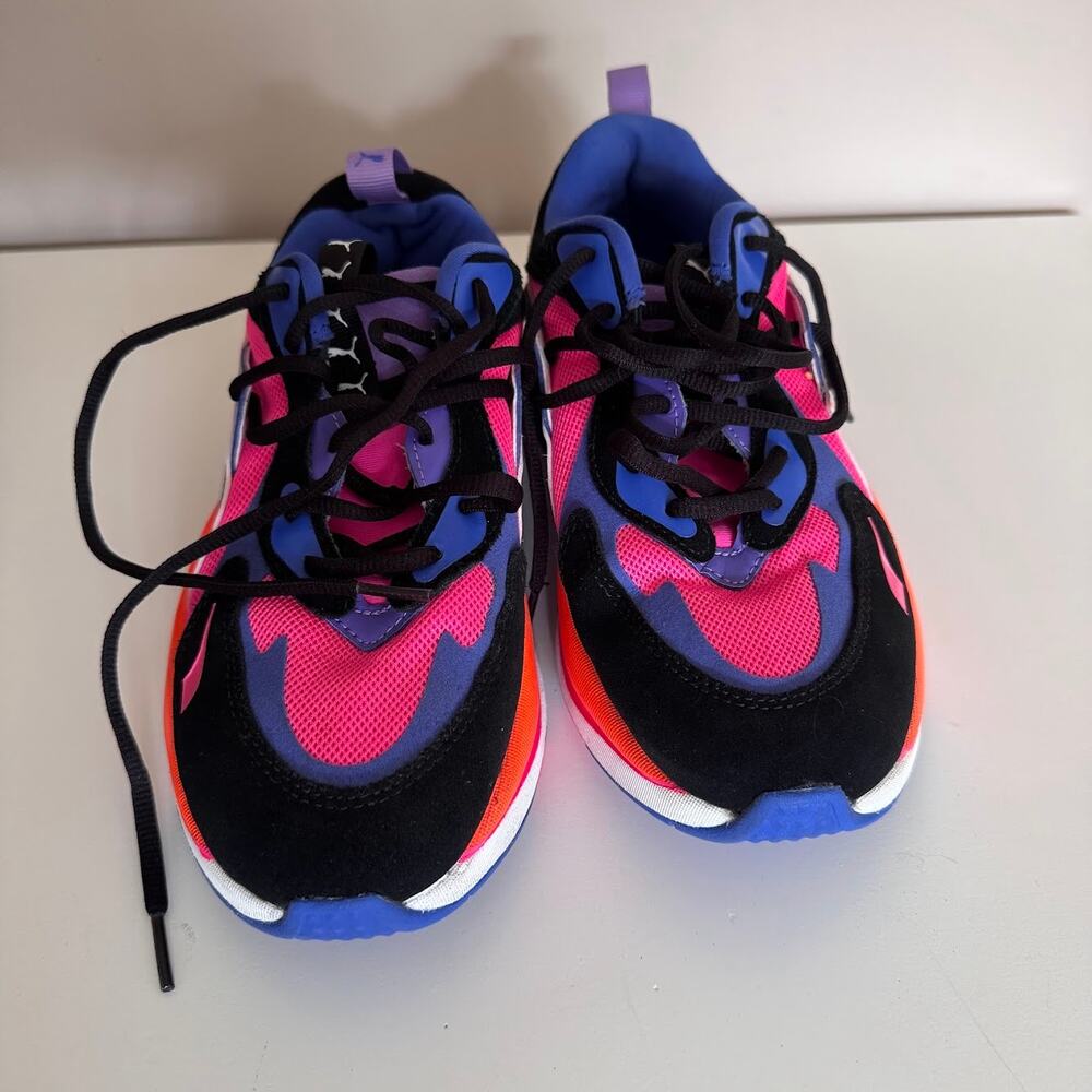 PUMA RS-Curve Black Pink Purple Sneaker Shoes Women's 7.5 - Picture 2 of 7